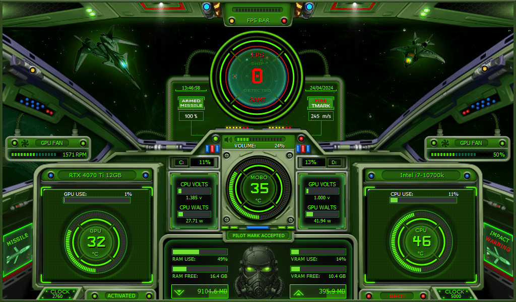 AIDA64 Skin Commander HUD 1024x600 - AIDA Skins