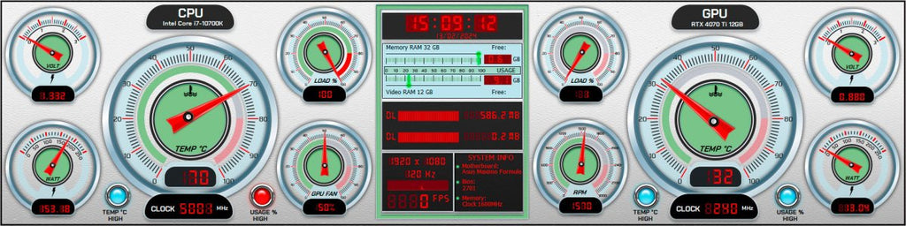 AIDA64 Skin Loading HUD 1920x480 - AIDA Skins