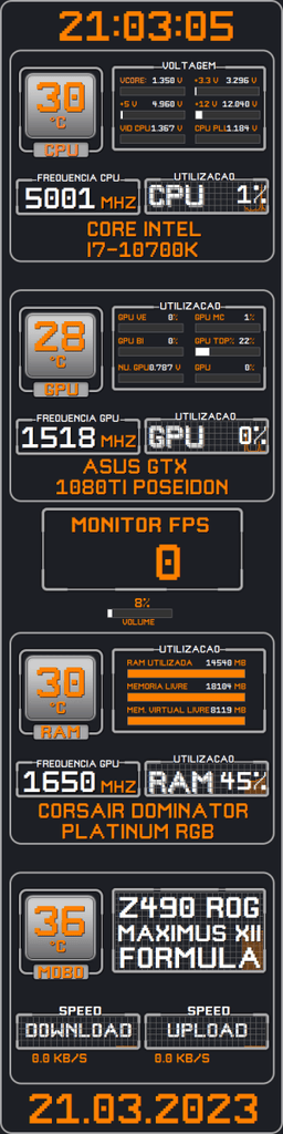 AIDA64 Skin Sensor V HUD 480x1920 - AIDA Skins