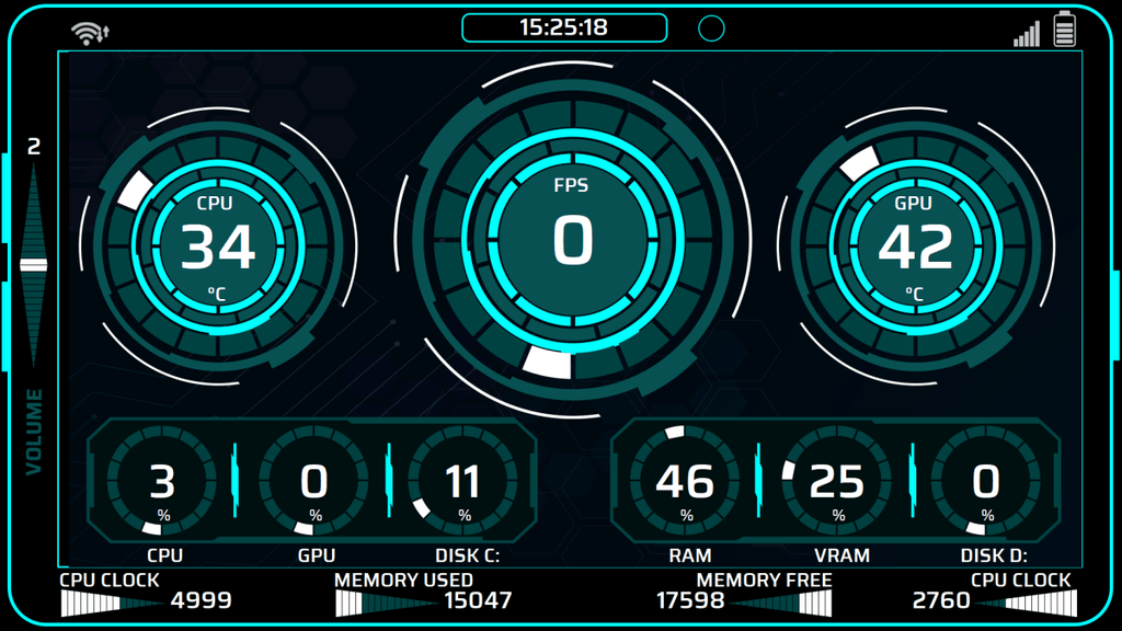 AIDA64 Skin Tablet HUD 1920x1080 - AIDA Skins