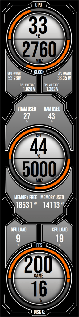 AIDA64 Skin UI HUD 480x1920 - AIDA Skins
