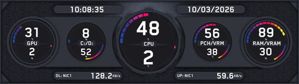 AIDA64 Skin Big HUD 2560x720 - AIDA Skins