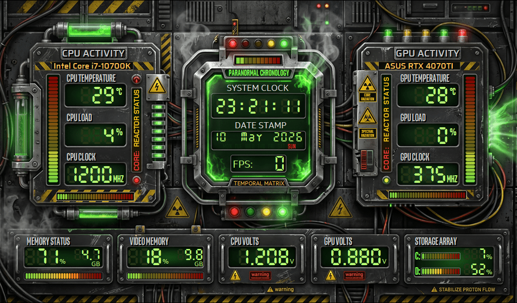 AIDA64 Skin Critical Zone HUD 1024x600 - AIDA Skins