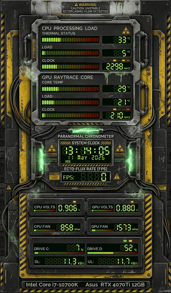 AIDA64 Skin Critical Zone HUD 600x1024 - AIDA Skins