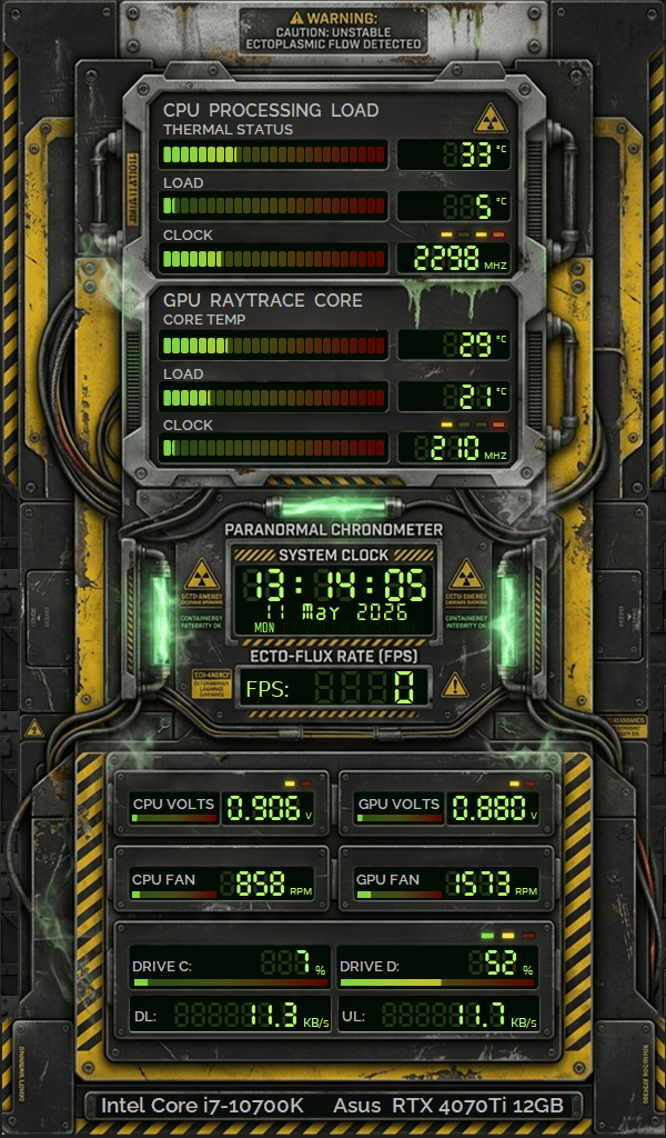 AIDA64 Skin Critical Zone HUD 600x1024 - AIDA Skins