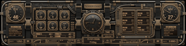AIDA64 Skin Deployment Case HUD 1920x480 - AIDA Skins