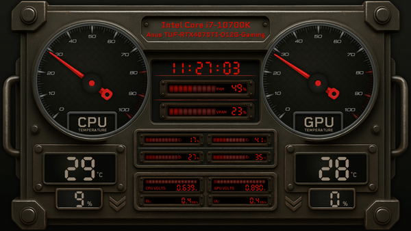 AIDA64 Skin Ground Panel HUD 1920x1080 - AIDA Skins