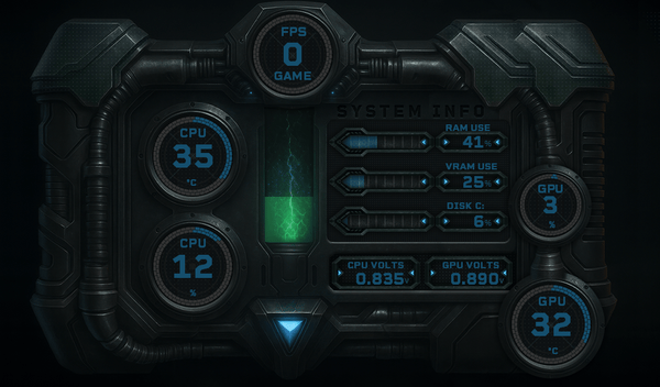 AIDA64 Skin Halo Systems HUD 600x1024 - AIDA Skins