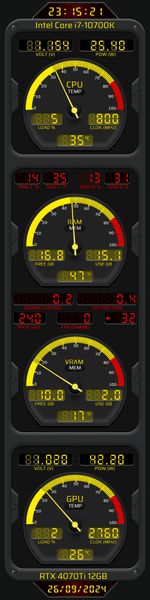 AIDA64 Skin Loading Speed HUD 480x1920 - AIDA Skins