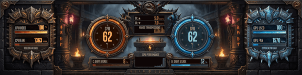 AIDA64 Skin Mortal Kombat HUD 1920x480 - AIDA Skins