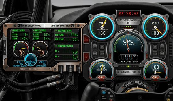 AIDA64 Skin Motorsport Edition HUD 1024x600 - AIDA Skins