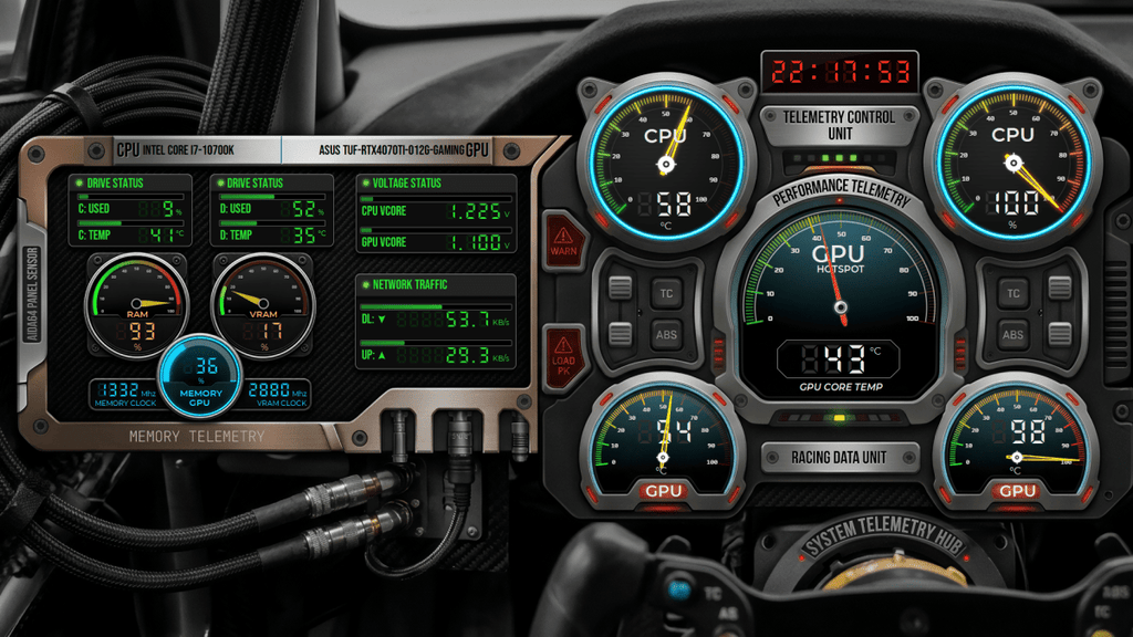 AIDA64 Skin Motorspot Edition HUD 1920x1080 - AIDA Skins