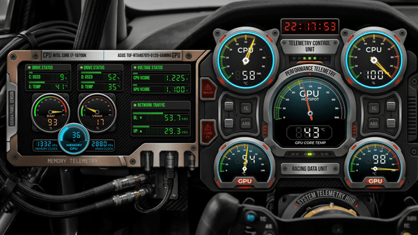 AIDA64 Skin Motorspot Edition HUD 1920x1080 - AIDA Skins