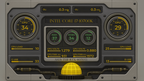 AIDA64 Skin Nasa Observation HUD 1920x1080 - AIDA Skins