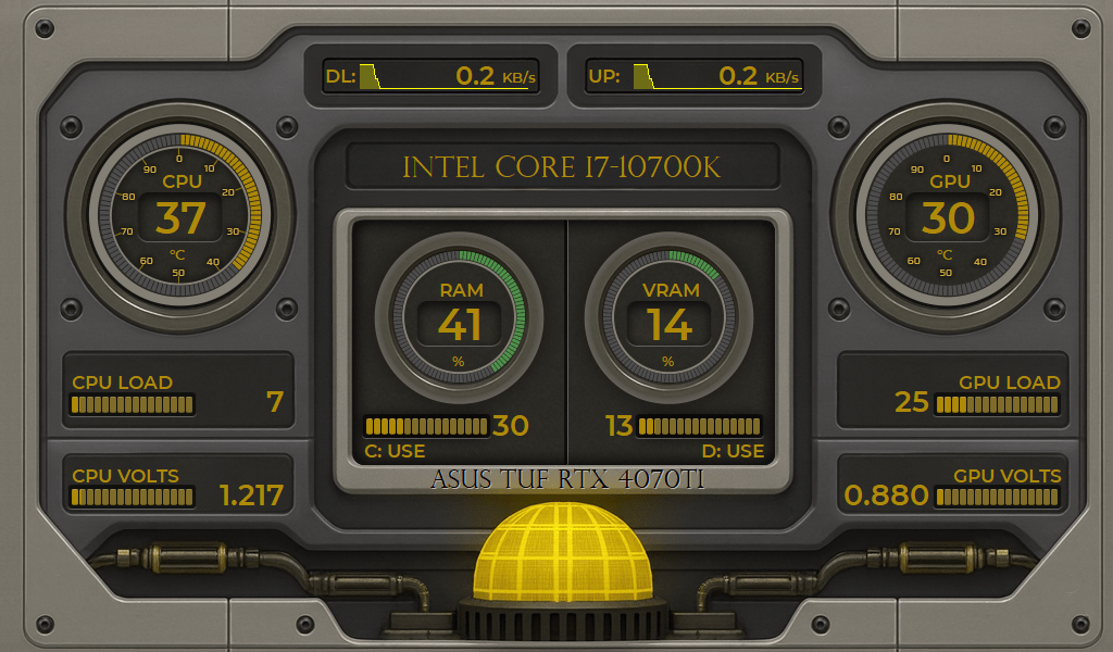 AIDA64 Skin Nasa Observation HUD 600x1024 - AIDA Skins