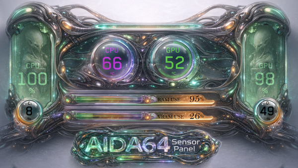 AIDA64 Skin Neuroveil HUD 1920x1080 - AIDA Skins