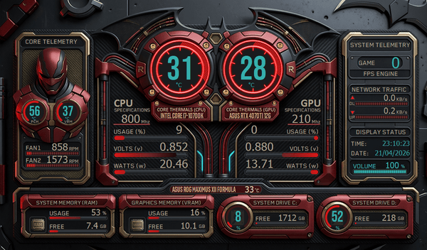 AIDA64 Skin Nightwing HUD 1024x600 - AIDA Skins