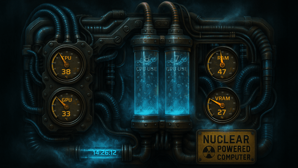 AIDA64 Skin Nuclear Computer HUD 1920x1080 - AIDA Skins