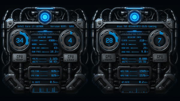 AIDA64 Skin OCP - 09 Interface HUD 1920x1080 - AIDA Skins