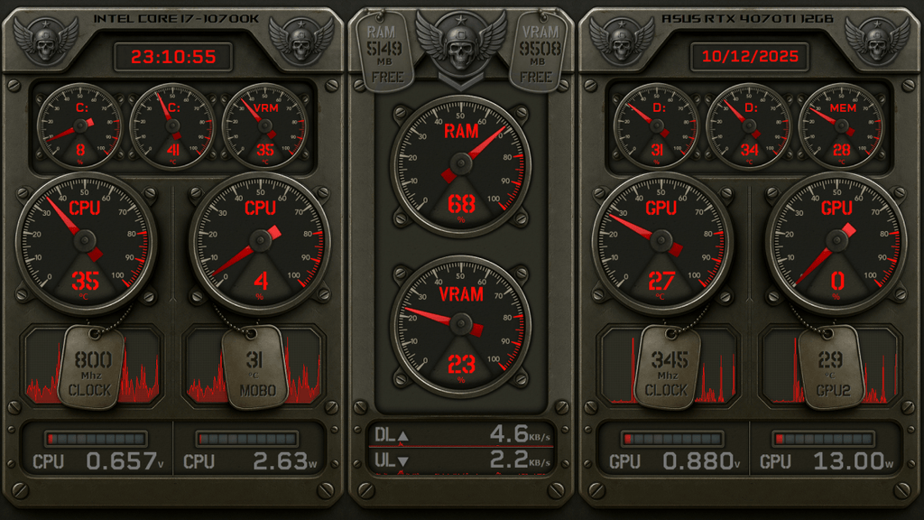 AIDA64 Skin Operation War Tag HUD 1920x1080 - AIDA Skins