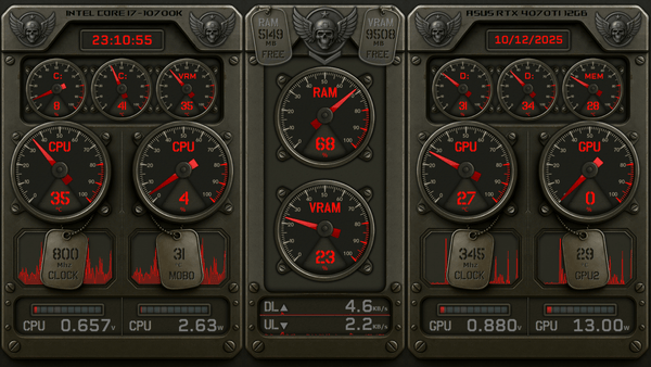 AIDA64 Skin Operation War Tag HUD 1920x1080 - AIDA Skins