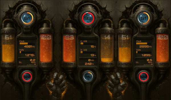 AIDA64 Skin Rustborn Reactor HUD 1024x600 - AIDA Skins