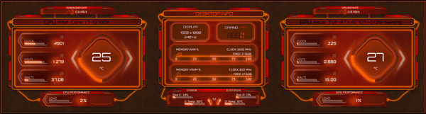 AIDA64 Skin Stellar Interface HUD 1920x515 - AIDA Skins