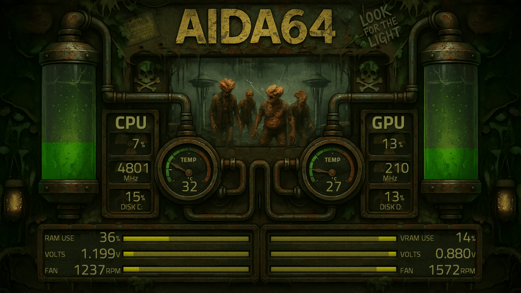 AIDA64 Skin The Last of Us HUD 1920x1080 - AIDA Skins