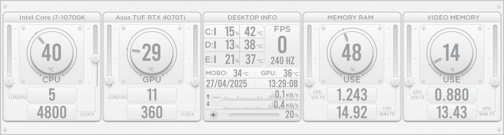 AIDA64 Skin Ui Design Kit HUD 1920x515 - AIDA Skins