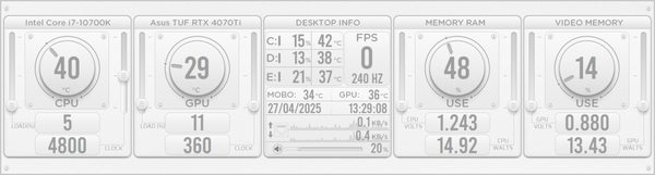 AIDA64 Skin Ui Design Kit HUD 1920x515 - AIDA Skins